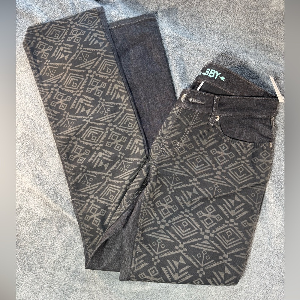 Cruel “Abby” Black Geometric Skinny Jeans